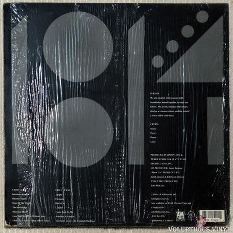 Janet Jackson – Rhythm Nation 1814 vinyl record back cover