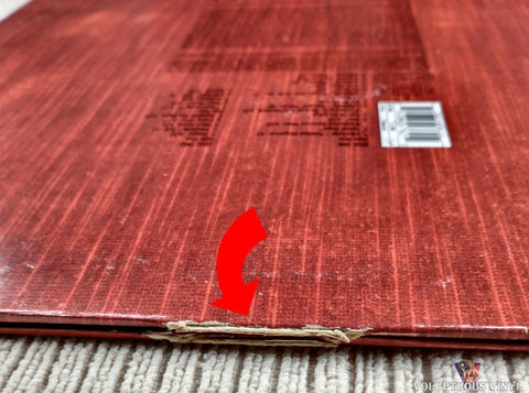 Janet Jackson – The Velvet Rope vinyl record back cover top seam
