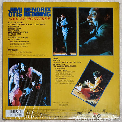 Jimi Hendrix/Otis Redding: Live at Monterey - Laserdisc - Back Cover