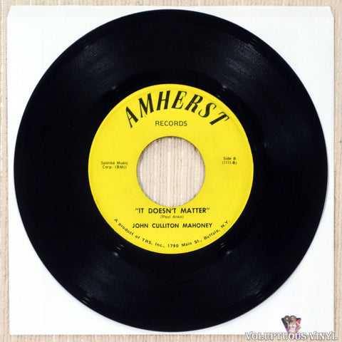 John Culliton Mahoney ‎– Summer Love / It Doesn't Matter vinyl record Side B