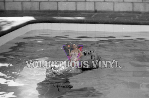 Julie Newmar "Catwoman" Topless In Pool 1960's Original Photo Negative