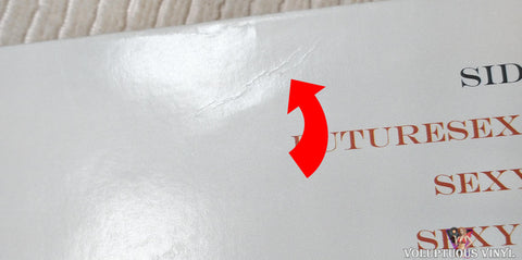 Justin Timberlake – Futuresex / Lovesounds vinyl record back cover crease