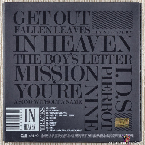JYJ – In Heaven CD back cover