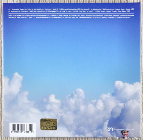 Key – I Wanna Be CD back cover
