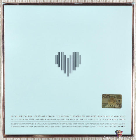 Lee Hi – First Love CD back cover