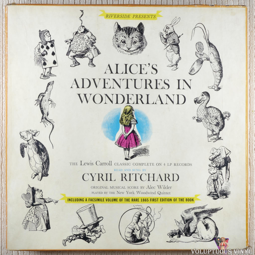 Lewis Carroll - Cyril Ritchard, Alec Wilder, New York Woodwind Quintet – Alice's Adventures In Wonderland vinyl record front cover