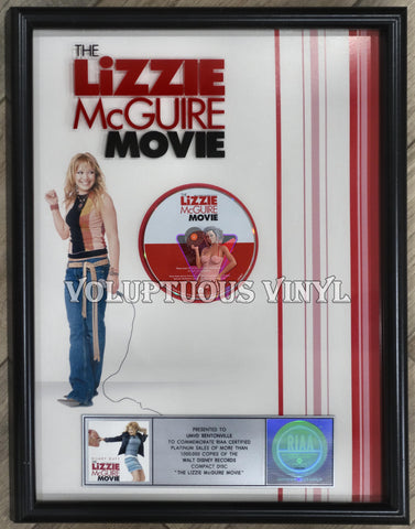 The Lizzie McGuire Movie RIAA Platinum Sales Award