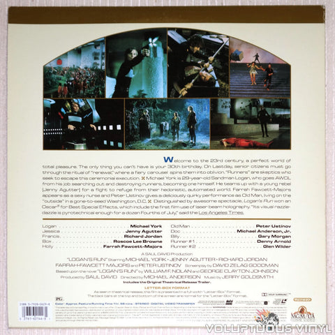 Logan's Run - Laserdisc - Back Cover NM