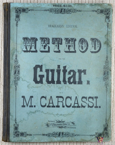 M. Carcassi's Method For The Guitar: Brainard's Edition (1868) Hardcover Vintage Book