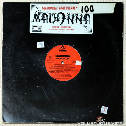 Madonna ‎– American Life (American Dream Mixes) vinyl record front cover