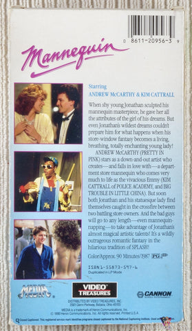 Mannequin VHS back cover