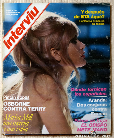 Interviu - Issue 30 December 1976 - Marisa Mell Nude - Front Cover