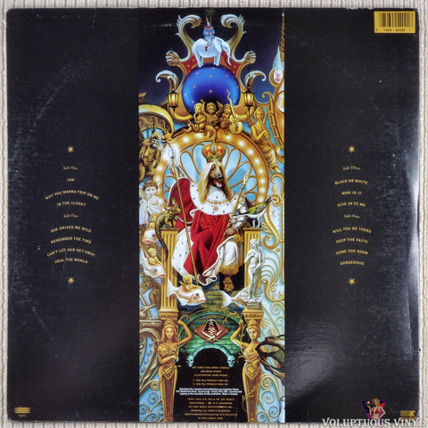 Michael Jackson – Dangerous vinyl record back cover