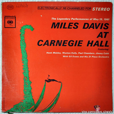 Miles Davis ‎– Miles Davis At Carnegie Hall vinyl record front cover