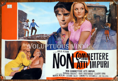 Don't Commit Impure Deeds (1971) Italian Fotobusta - Barbara Bouchet poster