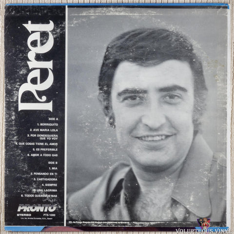 Peret – Borriquito vinyl record back cover