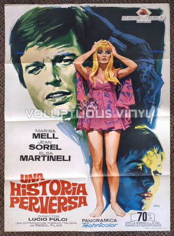 One on Top of the Other 1969 Spanish 1-Sheet Movie Poster for the Italian Giallo with Marisa Mell