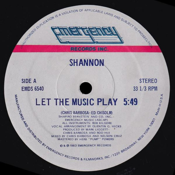 Shannon – Let The Music Play (1983) 12