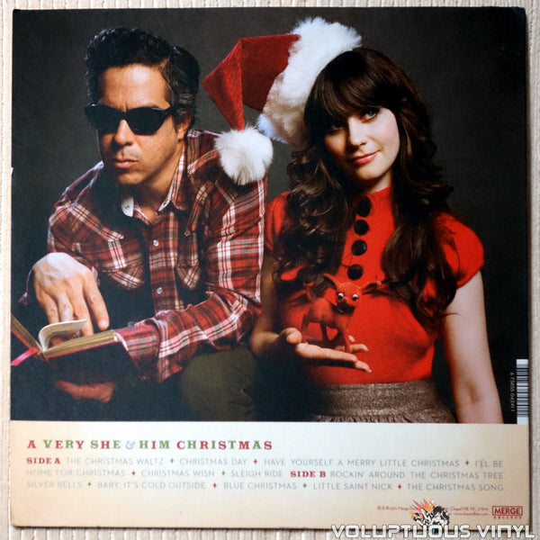 She And Him ‎ A Very She And Him Christmas 2011 Vinyl Lp Album White 
