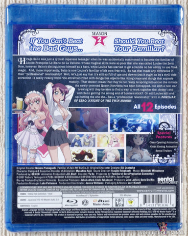 The Familiar Of Zero: Knight Of The Twin Moons Blu-ray back cover