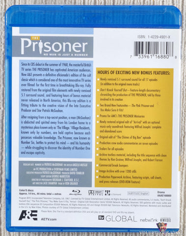 The Prisoner Blu-ray back cover