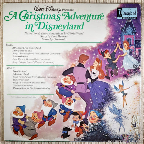 Various – A Christmas Adventure In Disneyland vinyl record back cover
