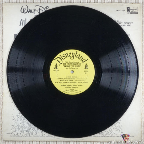 Various – Walt Disney Presents All The Songs From Winnie The Pooh And The Honey Tree vinyl record
