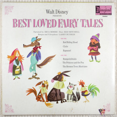 Various – Walt Disney Presents Best Loved Fairy Tales vinyl record back cover