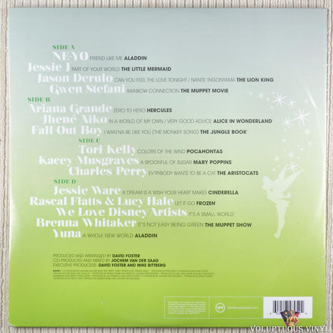 Various – We Love Disney vinyl record back cover