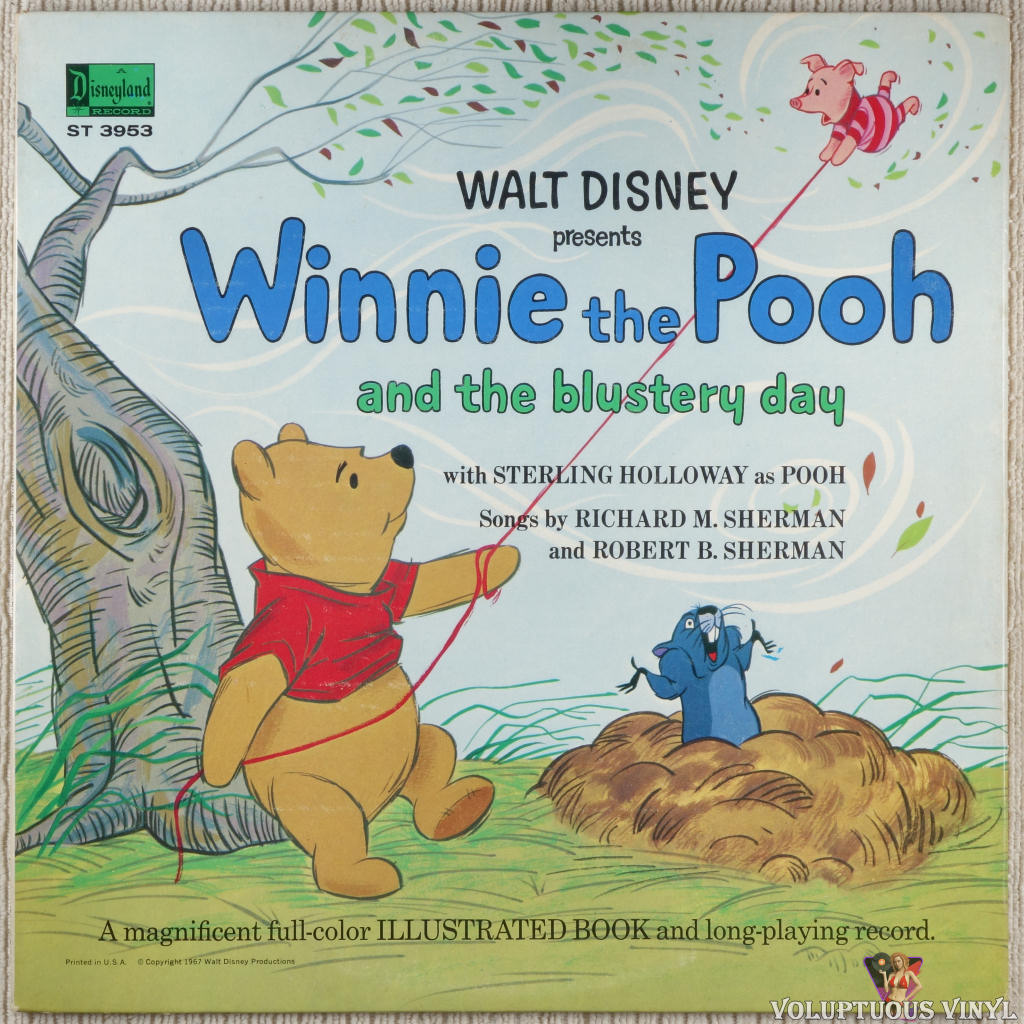 Various – Winnie The Pooh And The Blustery Day vinyl record front cover