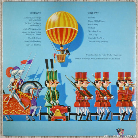 Unknown Artist – Walt Disney's Story And Songs From Babes In Toyland vinyl record back cover