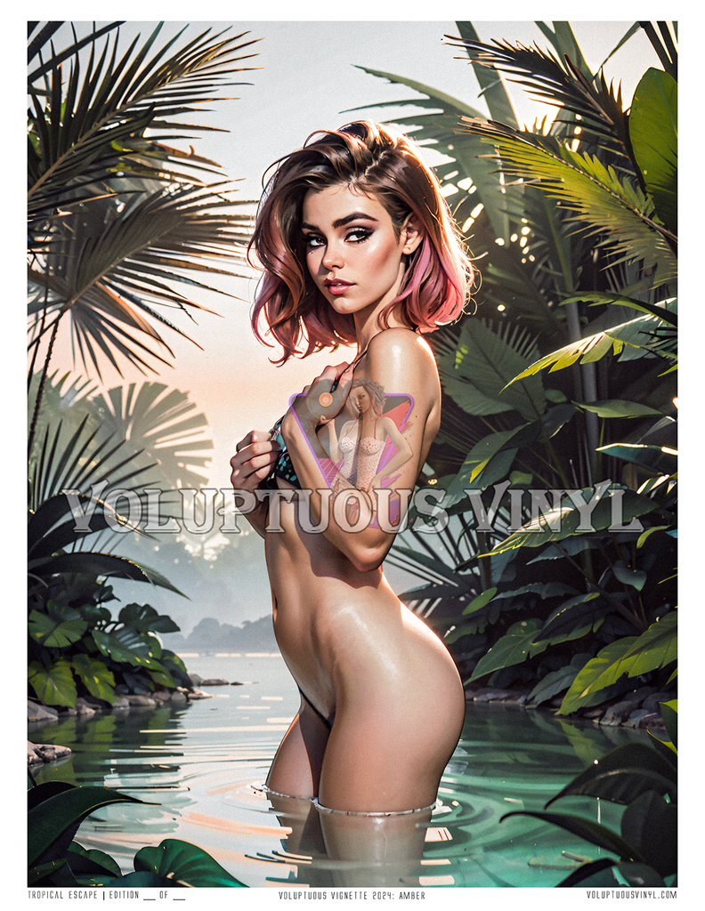 Amber: Tropical Escape ~ Art Print ~ Paradise Playmate