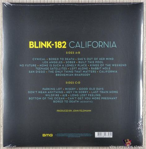Blink-182 ‎– California vinyl record back cover