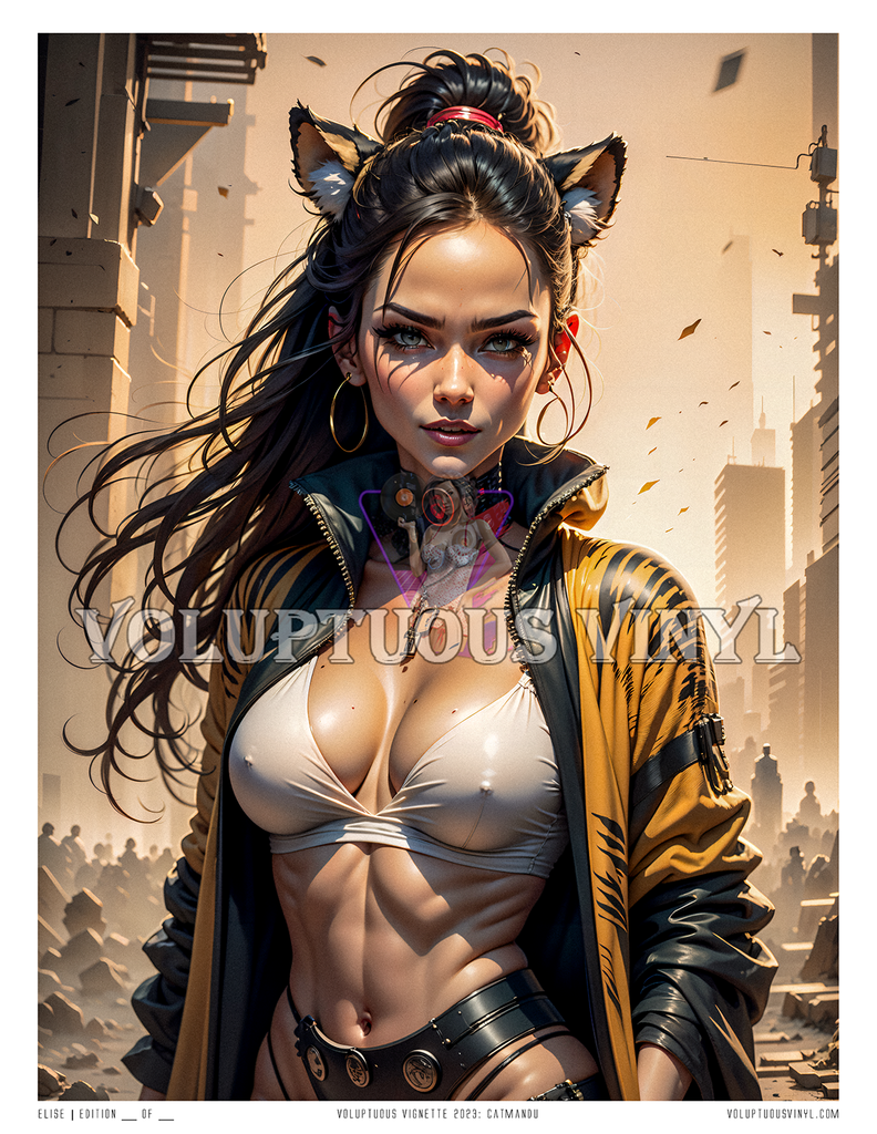 Catmandu: Elise ~ Art Print ~ Raven Haired Maven Of Mystery