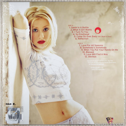 Christina Aguilera – Christina Aguilera vinyl record back cover