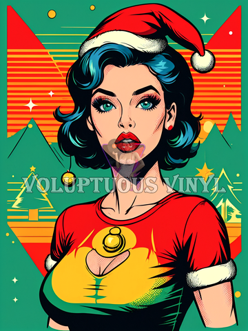 Christmas Pop Art ~ Deluxe Art Print, Vinyl Sticker Set