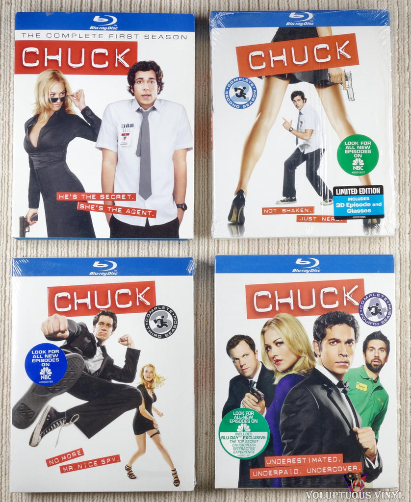 Chuck: Season 1, 2, 3 & 4 Blu-ray front cover