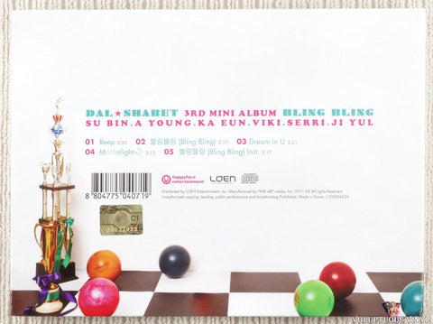 Dal★Shabet – Bling Bling CD back cover