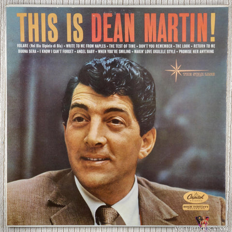 Dean Martin – This Is Dean Martin! vinyl record front cover