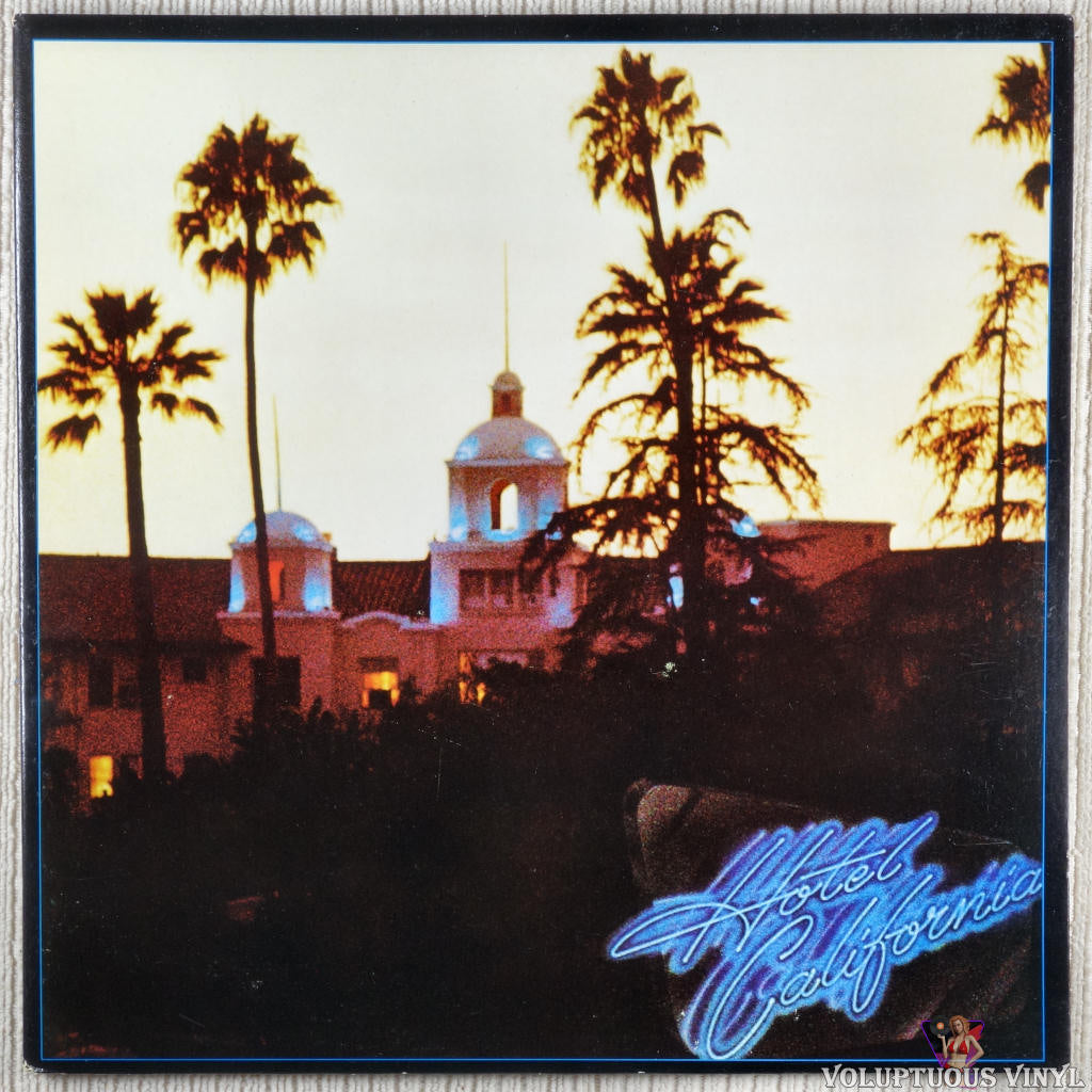 EAGLES HOTEL CALIFORNIA ORIGINAL LP WITH POSTER 1976, OIS, VINYL NM, SLEEVE  EX+