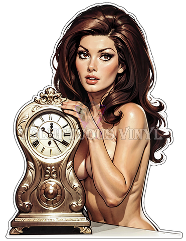 Fenech: Tick Tock ~ Deluxe Die Cut, Vinyl Sticker