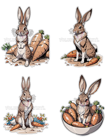 For-hare-ver In Our Hearts ~ Deluxe Die Cut, Vinyl Sticker Set