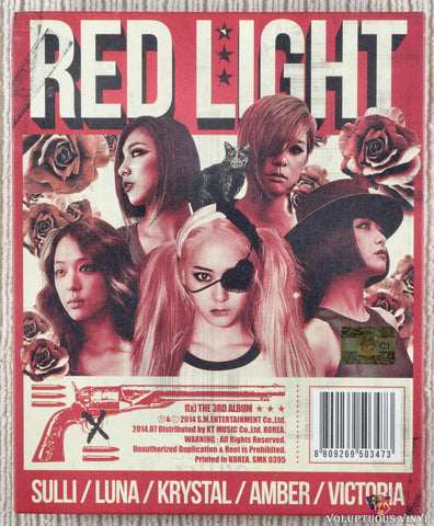 F(x) – Red Light CD back cover