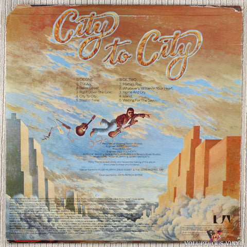 Gerry Rafferty – City To City vinyl record back cover