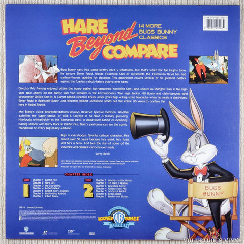 Hare Beyond Compare: 14 More Bugs Bunny Classics LaserDisc back cover
