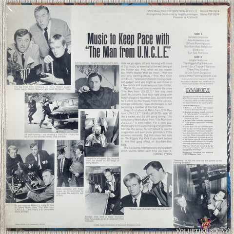 Hugo Montenegro ‎– More Music From The Man From U.N.C.L.E. vinyl record back cover