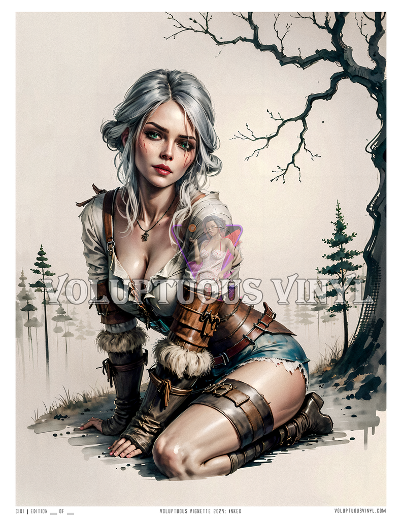 Inked: Ciri ~ Art Print ~ Lady Of The Lake