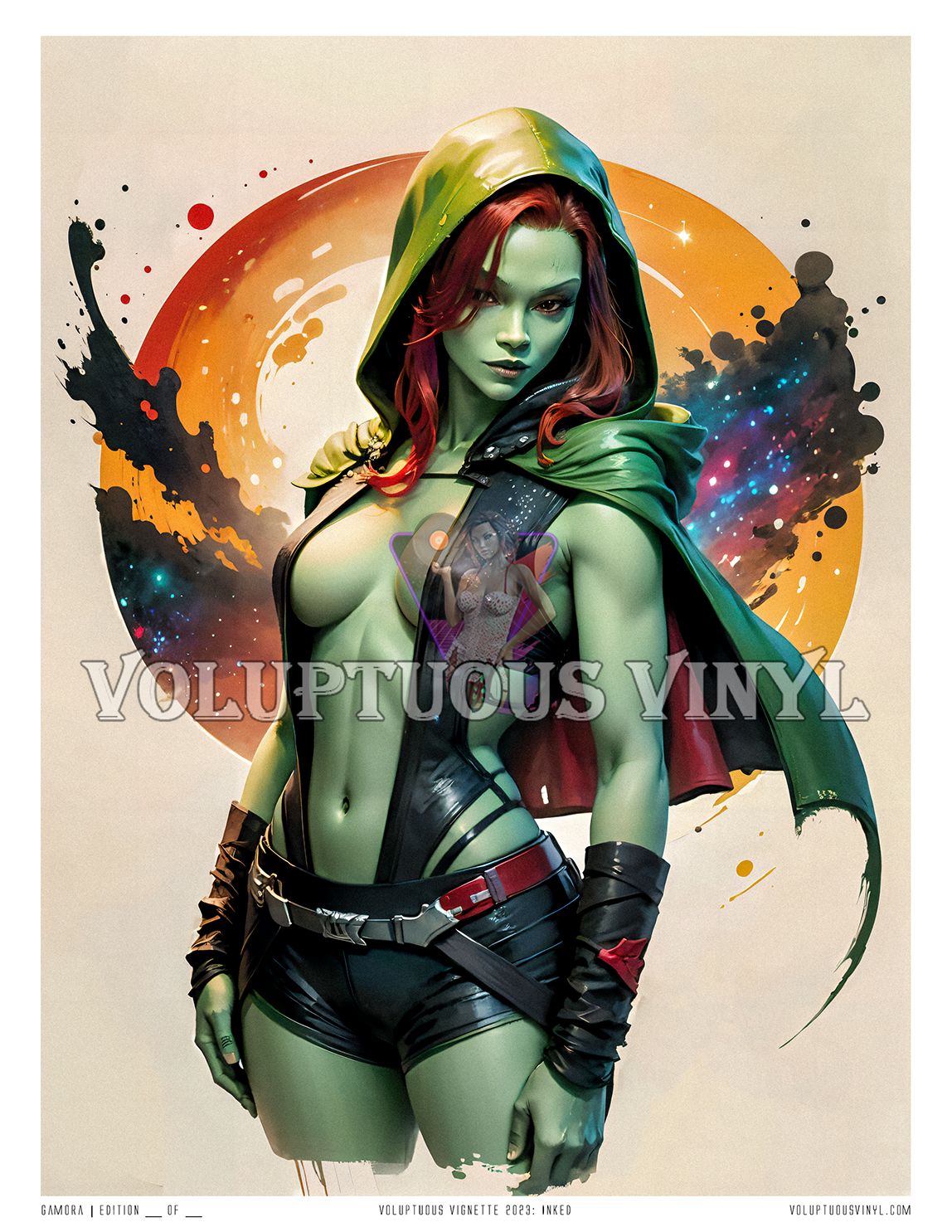 Inked: Gamora ~ Art Print ~ Green Goddess Of The Galaxy – Voluptuous Vinyl  Records