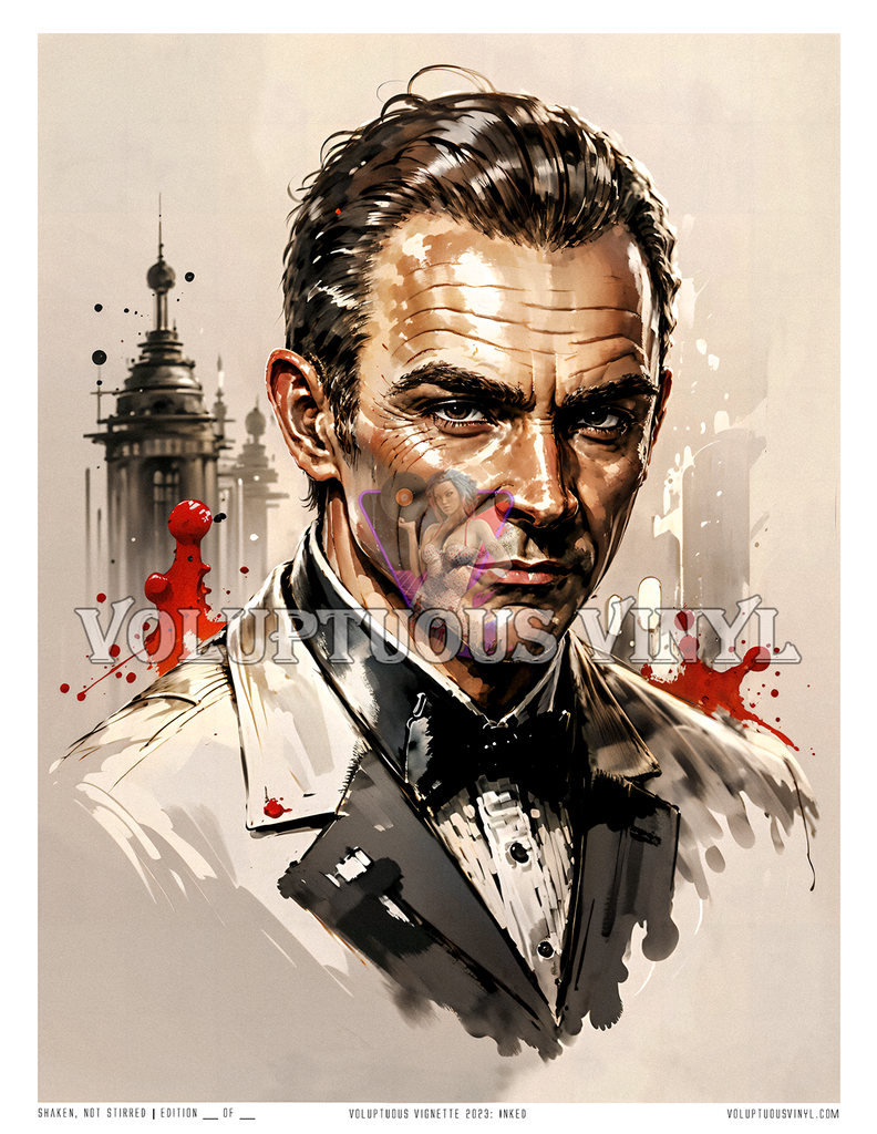 Inked: Shaken Not Stirred Art Print James Bond Sean Connery