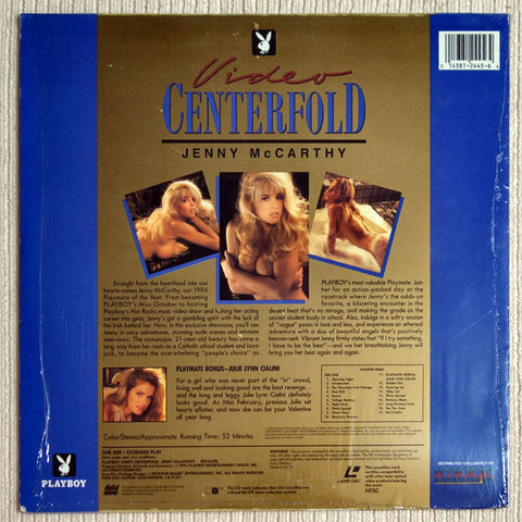 Playboy Video Centerfold: Jenny McCarthy: Playmate of The Year Laser Disc Back Cover